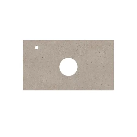 Kerama Marazzi Magica Столешница из керамогранита для накладных раковин Риккарди, с 1 отв, цвет: бежевый матовый