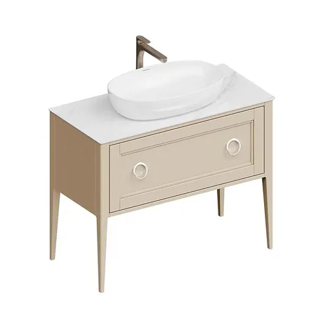 Kerama Marazzi Plaza Classic Тумба напольная, 1+1 ящик, цвет: капучино матовый