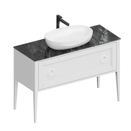 Kerama Marazzi Plaza Classic Тумба напольная, 1+1 ящик, цвет: белый матовая