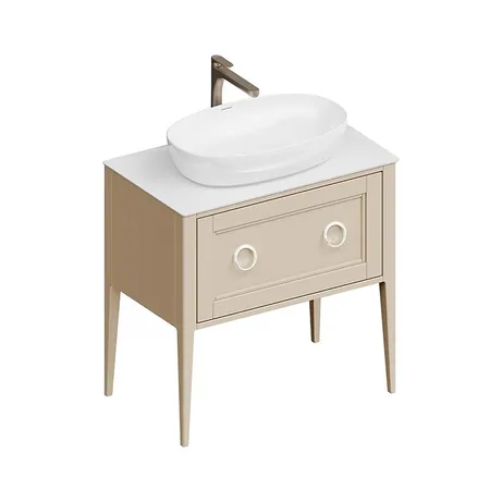 Kerama Marazzi Plaza Classic Тумба напольная, 1+1 ящик, цвет: капучино матовый