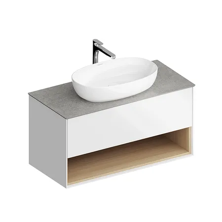 Kerama Marazzi PLAZA Modern Тумба подвесная, 1 ящик, цвет: белый