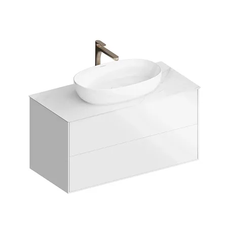 Kerama Marazzi PLAZA Modern Тумба подвесная, 2 ящика, цвет: белый
