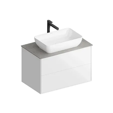 Kerama Marazzi PLAZA Modern Тумба подвесная, 2 ящика, цвет: белый