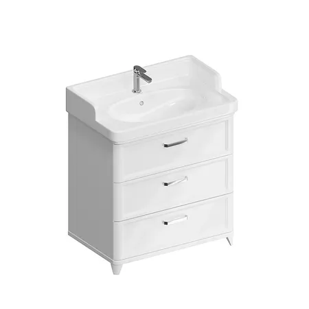 Kerama Marazzi Pompei Тумба напольная, с 3 ящиками, цвет: белый глянцевый