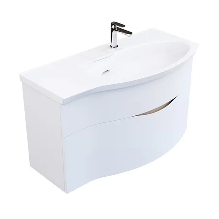 Kerama Marazzi Riva Тумба подвесная, правая, с раковиной, цвет: белый матовый