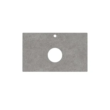 Kerama Marazzi Столешница из керамогранита для накладных раковин Фондамента, с 1 отв, цвет: серый натуральный