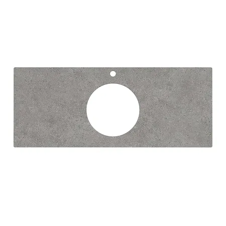 Kerama Marazzi Столешница из керамогранита для накладных раковин Фондамента, с 1 отв, цвет: серый натуральный