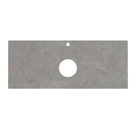 Kerama Marazzi Столешница из керамогранита для накладных раковин Фондамента, с 1 отв, цвет: серый натуральный