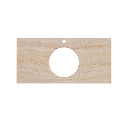 Kerama Marazzi Столешница из керамогранита для накладных раковин Риальто, с 1 отв, цвет: бежевый натуральный