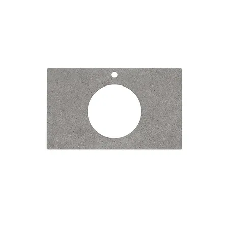 Kerama Marazzi Столешница из керамогранита для накладных раковин Фондамента, с 1 отв, цвет: серый натуральный