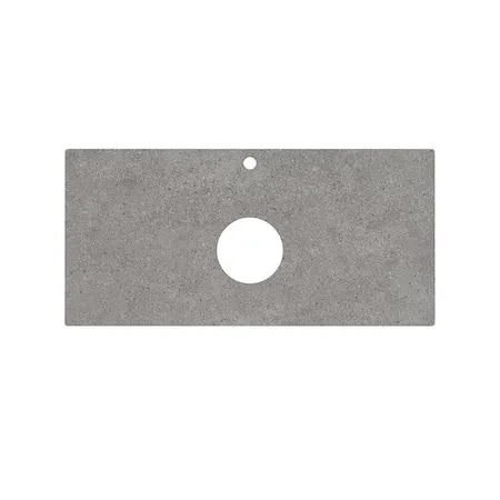 Kerama Marazzi Столешница из керамогранита для накладных раковин Фондамента, с 1 отв, цвет: серый натуральный