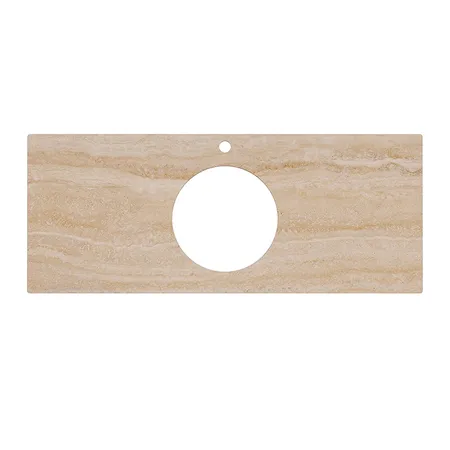 Kerama Marazzi Столешница из керамогранита для накладных раковин Риальто, с 1 отв, цвет: бежевый натуральный