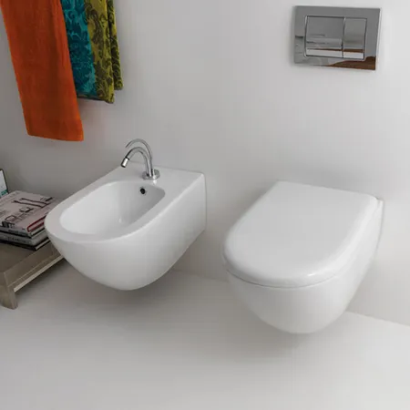 Kerasan Aquatech Биде подвесное, 1 отв, цвет: белый