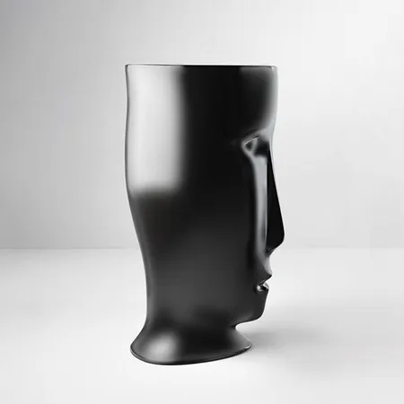 Kerasan Artwork Moloco Раковина, без отв, свободностоящая "MOLOCO", слив в стену, цвет: черный матовый