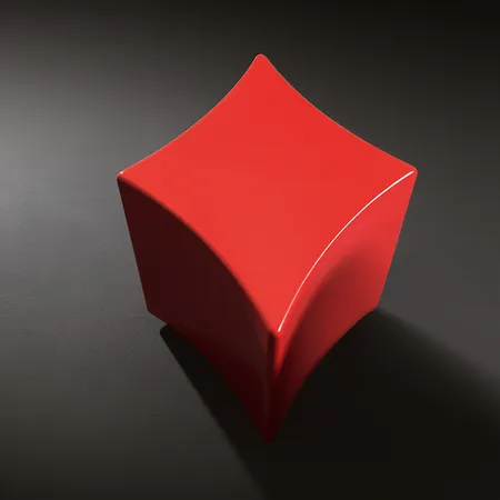Kerasan Artwork Столик декоративный на стальной основе "QUADRI", напольный, цвет: красный глянцевый