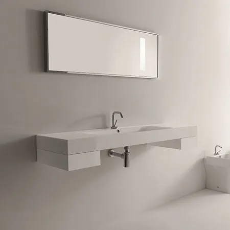 Kerasan Cento Раковина, 1 отв, цвет: белый