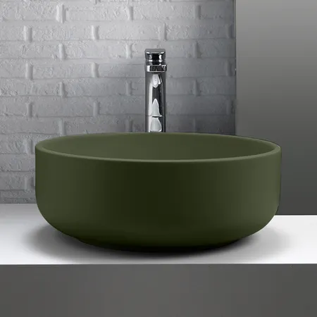 Kerasan Ciotola Раковина, без отв, накладная, без перелива, цвет: Verde muschio