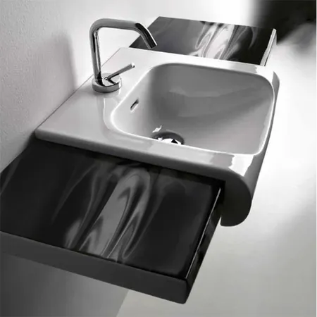 Kerasan Inka Project Раковина, 1 отв, цвет: белый
