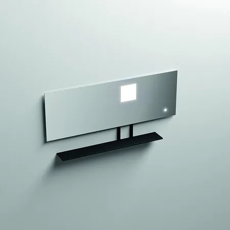 Kerasan Mirrors Зеркало, с черной матовой полкой, с LED подсветкой и сенс выкл