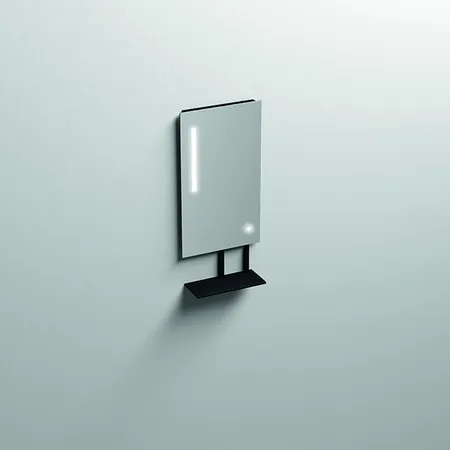 Kerasan Mirrors Зеркало, с черной матовой полкой, с LED подсветкой и сенс выкл