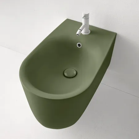 Kerasan Nolita Биде подвесное с 1 отв. под смеситель, с креплениями WB9N, цвет: Verde muschio