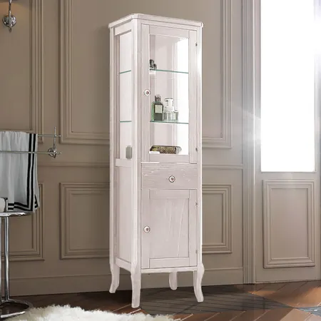 Kerasan Retro Колонна, ручки: керамика, напольная, Цвет: белый матовый