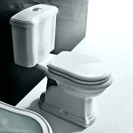 Kerasan Retro Унитаз, моноблок, слив в пол, цвет: белый/хром