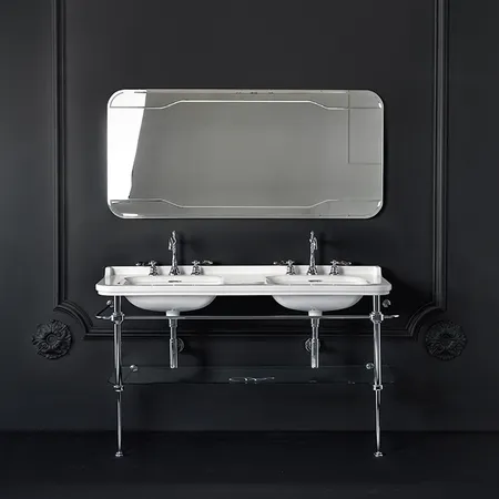 Kerasan Waldorf Консоль с раковиной на 3 отв, напольная, цвет: консоли: cromo