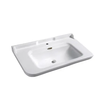 Kerasan Waldorf Раковина, 1 отв, керамическая, цвет: белый/бронза