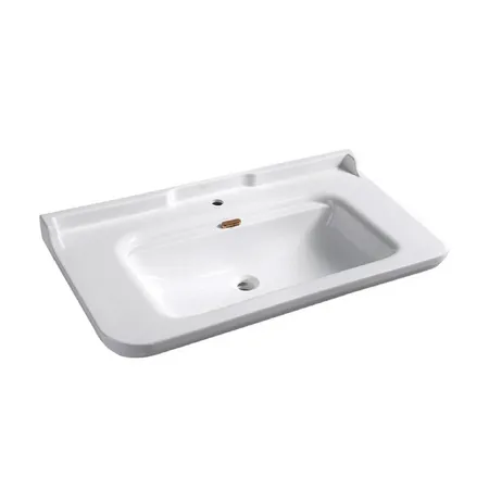 Kerasan Waldorf Раковина, 1 отв, керамическая, цвет: белый/бронза