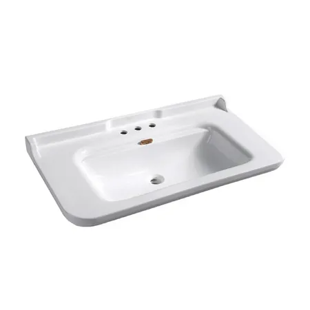 Kerasan Waldorf Раковина, 3 отв, керамическая, цвет: белый/бронза