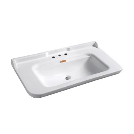 Kerasan Waldorf Раковина, 3 отв, керамическая, цвет: белый/золото