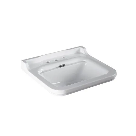 Kerasan Waldorf Раковина, 3 отв, керамическая, цвет: белый/хром