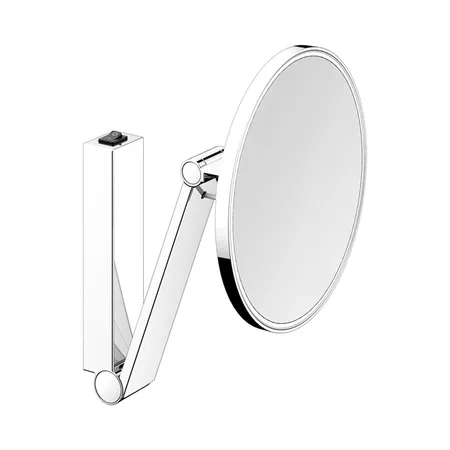 Keuco iLook_move Косметическое зеркало, подвесное, с подсветкой, с рычажным выкл, IP 24, 3ой рычаг, увеличение x5 6500 К цвет: хром