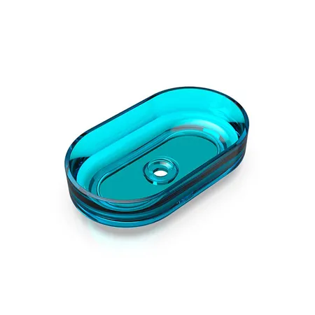 Knief Ellipse Shape Раковина накладная, без отв, из полимерного материала, цвет: Aquamarin Blue # 100