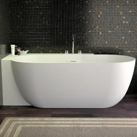 Knief Lotus Ванна, отдельностоящая, Sx, из материала Stone, с переливом, цвет: белый матовый