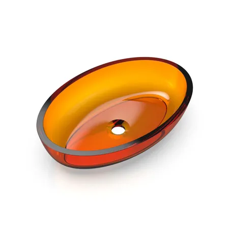 Knief Oval Shape Раковина накладная, без отв, из полимерного материала, цвет: Citrin # 060