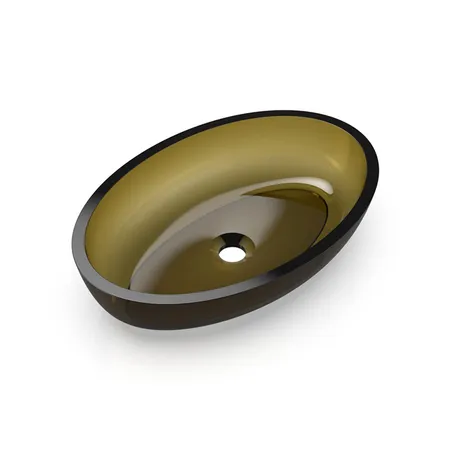 Knief Oval Shape Раковина накладная, без отв, из полимерного материала, цвет: Pyrit # 030