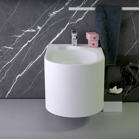 KNIEF Pearl Биде подвесное с 1 отв под смеситель, цвет: белый матовый