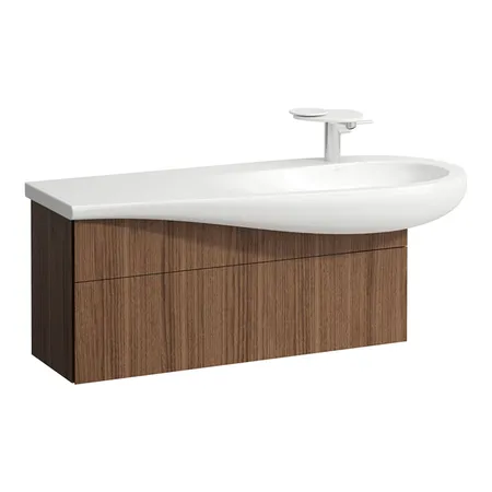 Laufen Alessi One Тумба подвесная с раковиной, с 1 ящиком, натуральный шпон, цвет: орех