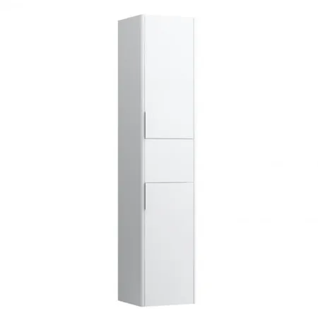 Laufen Base Шкаф высокий, 2 дверцы, петли справа, 1 ящик, 4 стекл. полки, цвет: белый глянцевый