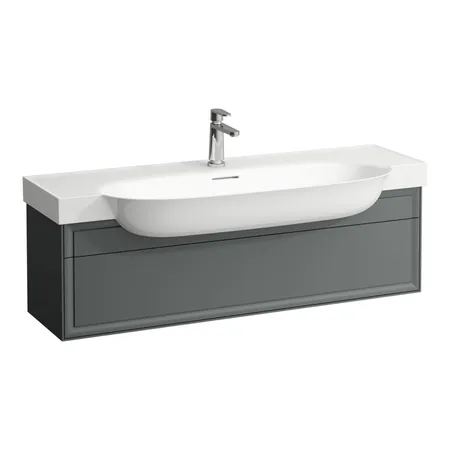 Laufen New Classic Тумба с раковиной, 1 ящик, подвесная, цвет: серый