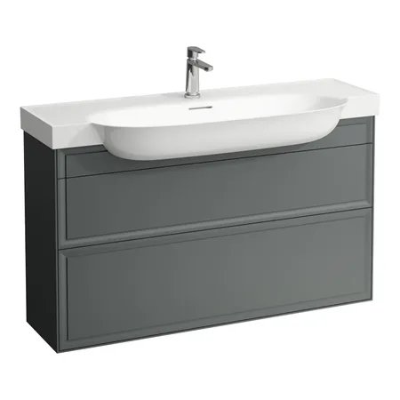 Laufen New Classic Тумба с раковиной, 2 ящика, подвесная, цвет: серый