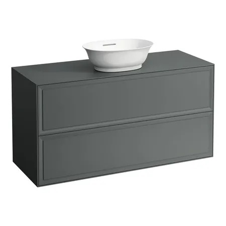 Laufen New Classic Тумба с раковиной, 2 ящика, подвесная, цвет: серый