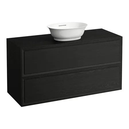 Laufen New Classic Тумба с раковиной, 2 ящика, напольный, цвет: черный дуб