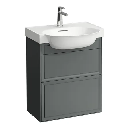Laufen New Classic Тумба с раковиной, 2 ящика, подвесная, цвет: серый