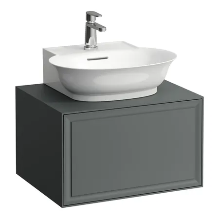 Laufen New Classic Тумба с раковиной, 1 ящик, подвесная, цвет: серый