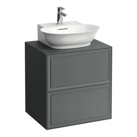 Laufen New Classic Тумба с раковиной, 2 ящика, подвесная, цвет: серый