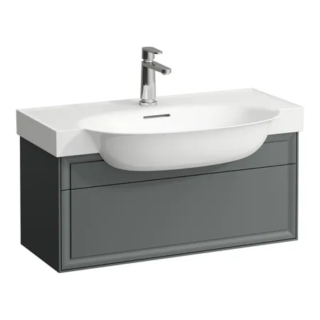 Laufen New Classic Тумба с раковиной, 1 ящик, подвесная, цвет: серый