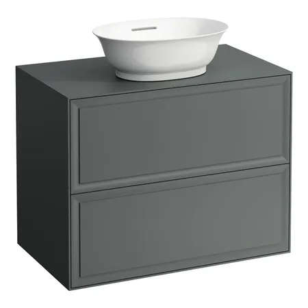 Laufen New Classic Тумба с раковиной, 2 ящика, подвесная, цвет: серый